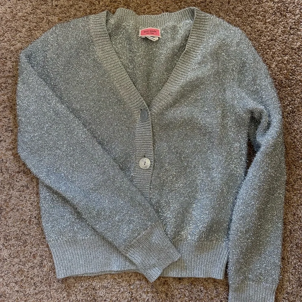 Kate Spade Silver Button-Up Cardigan - Picture 1 of 3
